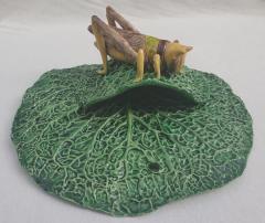  Palissy Ware Palissy Majolica Portuguese Palissy majolica wall planter Quality and beautiful piece  - 4540888