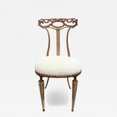  Palladio Italian Neoclassical Style Gilt Metal Chair by Palladio - 4305820