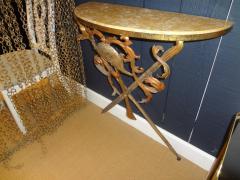  Palladio Italian Wrought Iron and Marble Console Table - 4505638