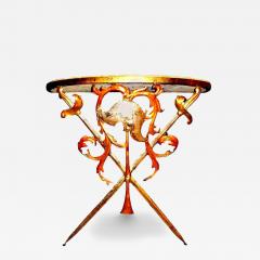  Palladio Italian Wrought Iron and Marble Console Table - 4508157