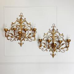  Palladio PAIR OF LARGE PALLADIO WALL SCONCES ITALY 1960S - 3030712