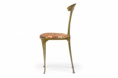 Palladio Pair of Palladio Italian Mid Century Gilt Metal Side Chairs - 4650077
