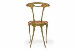  Palladio Pair of Palladio Italian Mid Century Gilt Metal Side Chairs - 4650079