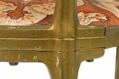  Palladio Pair of Palladio Italian Mid Century Gilt Metal Side Chairs - 4650080