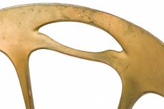  Palladio Pair of Palladio Italian Mid Century Gilt Metal Side Chairs - 4650083