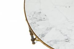  Palladio Palladio White Marble And Black And Gilt Iron Circular End Side Table 4 - 3170782