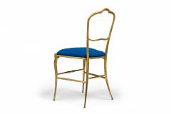  Palladio Set of 6 Palladio Italian Silver and Gold Leaf Wooden Frame Dining Side Chairs - 4274174