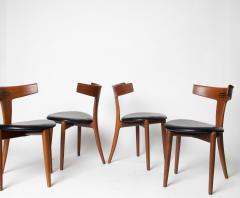  Palle Petersen Erik Andersen Rare Set of 4 Teak Dining Chairs by Palle Petersen Erik Andersen Denmark - 4390467