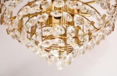  Palwa Embossed Brass and Crystal Chandelier by Palwa - 730791