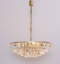  Palwa Extraordinary Huge Palwa Gilded Brass and Crystal Glass Chandelier - 544698