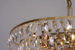  Palwa Extraordinary Huge Palwa Gilded Brass and Crystal Glass Chandelier - 544701