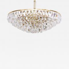  Palwa Extraordinary Huge Palwa Gilded Brass and Crystal Glass Chandelier - 545771