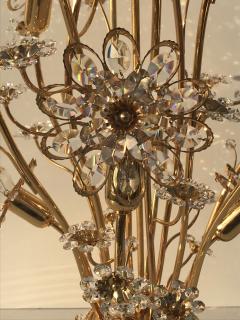  Palwa Illuminated Brass and Floral Crystal Floor Lamp by Palwa - 439586