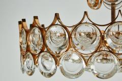  Palwa Impressive Brass and Glass Chandelier by Palwa - 226601