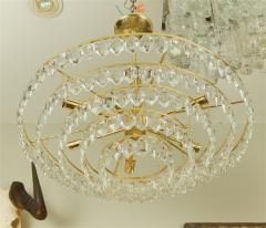  Palwa Large Palwa Brass and Crystal Chandelier - 648243