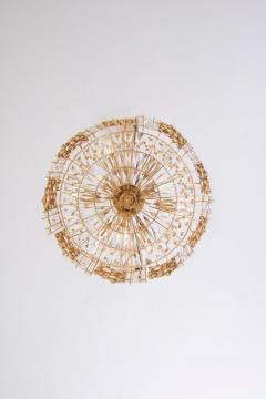  Palwa One of Two Palwa Gilded Brass Chandeliers Model S2601 - 984120