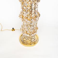  Palwa PALWA CRYSTAL GILDED BRASS FLOOR LAMP 1960S - 955967