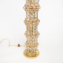  Palwa PALWA CRYSTAL GILDED BRASS FLOOR LAMP 1960S - 955969