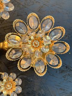  Palwa Pair Floral Crystal Palwa Sconces - 874000