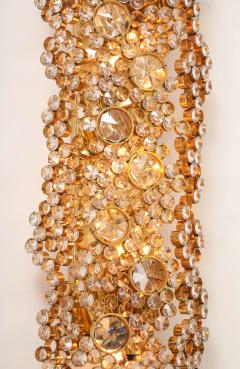  Palwa Pair of Monumental 25 Golden Gilded Brass and Crystal Sconces by Palwa - 4272065