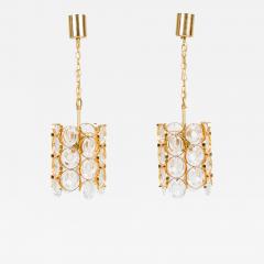  Palwa Pair of Palwa Continental Mid Century Cylindrical Pendants - 4700527