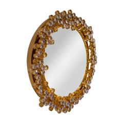  Palwa Palme Walter Stunning Illuminating Mirror with Faceted Crystals 1960s - 4305866