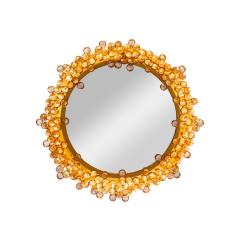  Palwa Palme Walter Stunning Illuminating Mirror with Faceted Crystals 1960s - 4305871