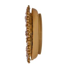  Palwa Palme Walter Stunning Illuminating Mirror with Faceted Crystals 1960s - 4305872