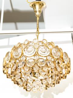  Palwa Palwa Gilt Brass Optic Glass Chandelier - 757644