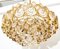  Palwa Palwa Gilt Brass Optic Glass Chandelier - 757648