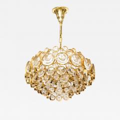  Palwa Palwa Gilt Brass Optic Glass Chandelier - 760466