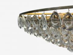  Palwa Palwa Teardrop Glass Brass Tiered Chandelier Germany 1960s - 4216417