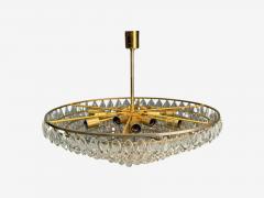  Palwa Palwa Teardrop Glass Brass Tiered Chandelier Germany 1960s - 4216418