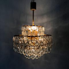  Palwa Seven Tiered Gilt Brass Chandelier or Pendant Lamp by Palwa Germany 1960s - 3157098