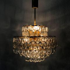  Palwa Seven Tiered Gilt Brass Chandelier or Pendant Lamp by Palwa Germany 1960s - 3157110