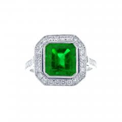  Pampillonia A G L Colombian Emerald and Diamond Ring - 434464