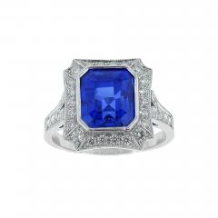  Pampillonia Burma Not Heat Sapphire and Diamond Ring - 434462