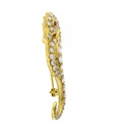  Pampillonia DIAMOND AND RUBY SEAHORSE BROOCH BY PAMPILLONIA JEWELERS - 3512506