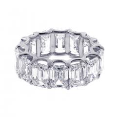  Pampillonia FULL CIRCLE G I A EMERALD CUT DIAMOND BAND RING - 2799712