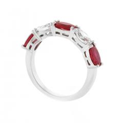  Pampillonia OVAL RUBY AND DIAMOND PART CIRCLE BAND RING - 2852787