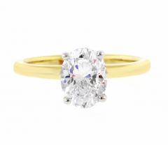  Pampillonia Oval Diamond Solitaire Engagement Ring with Hidden Halo by Pampillonia - 4356697