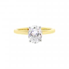  Pampillonia Oval Diamond Solitaire Engagement Ring with Hidden Halo by Pampillonia - 4358505