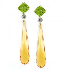  Pampillonia PERIDOT AND CITRINE DROP EARRINGS - 3512533