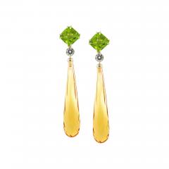  Pampillonia PERIDOT AND CITRINE DROP EARRINGS - 3517789