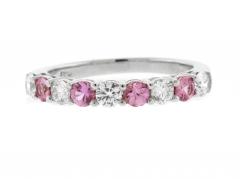  Pampillonia Pink Sapphire and Diamond Alternating Band - 3967925