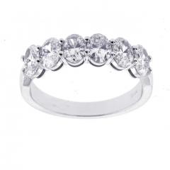  Pampillonia SIX OVAL DIAMOND PARTWAY GOLD DIAMOND BAND RING - 2799715