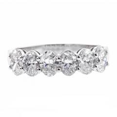 Pampillonia SIX OVAL DIAMOND PARTWAY GOLD DIAMOND BAND RING - 2799716