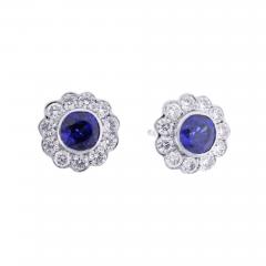  Pampillonia Sapphire and Diamond Cluster Earrings - 3959840