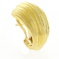  Pampillonia Vintage Pampillonia Gold Ridged Hoop Earrings - 4615866