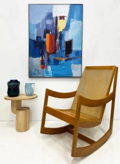  Paoli Chair Company 1950s Paoli Chair Company Mid century Rocking Chair Cane and Wood - 4032075